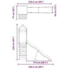 Vidaxl Dětské hřiště na zahradu impregnované borové dřevo