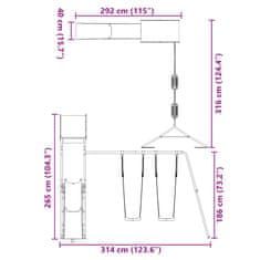 Vidaxl Dětské hřiště na zahradu impregnované borové dřevo
