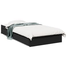 shumee Rám postele se zásuvkami černý 90 x 200 cm kompozitní dřevo