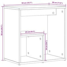 Vidaxl Odkládací stolky 2 ks hnědý dub 50x30x50 cm kompozitní dřevo