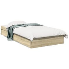 shumee Rám postele se zásuvkami dub sonoma 90x200 cm kompozitní dřevo