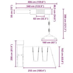 Vidaxl Dětské hřiště na zahradu impregnované borové dřevo