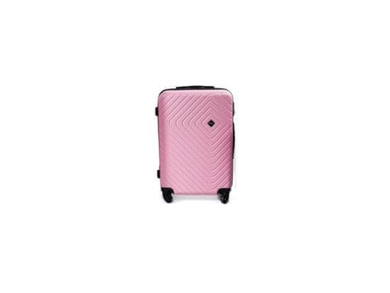 RGL 741 Cestovní skořepinový kufr, růžový Velikost: 66x46x27 cm