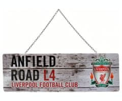 FotbalFans Plechová cedule Liverpool FC, šedá, 40x18cm