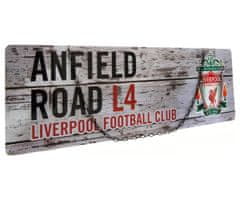 FotbalFans Plechová cedule Liverpool FC, šedá, 40x18cm