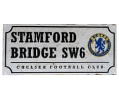 FotbalFans Plechová cedule Chelsea FC, Stamford Bridge, retro, 40x18 cm