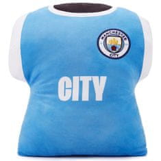 FotbalFans Polštářek Manchester City FC, tvar trička, modrý, 36x38 cm