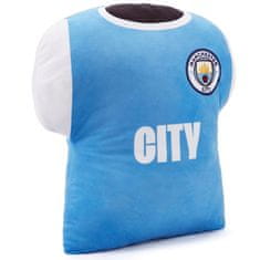 FotbalFans Polštářek Manchester City FC, tvar trička, modrý, 36x38 cm