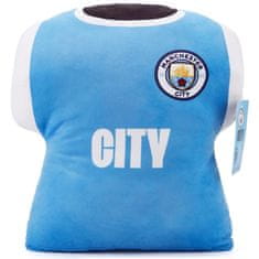 FotbalFans Polštářek Manchester City FC, tvar trička, modrý, 36x38 cm