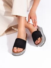 Amiatex Designové dámské černé nazouváky bez podpatku + Ponožky Gatta Calzino Strech, černé, 37