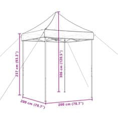 Petromila Skládací party stan pop-up béžový 200 x 200 x 306 cm