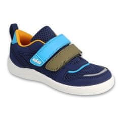 Befado dětské boty námořnická modrá/oranžová velikost 30