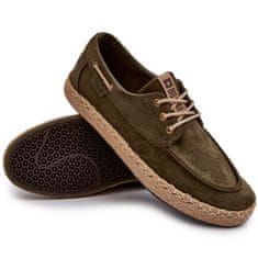 Big Star Pánské šněrovací espadrilky Khaki velikost 45