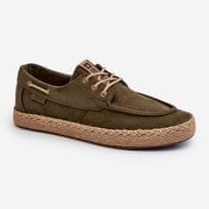 Big Star Pánské šněrovací espadrilky Khaki velikost 45