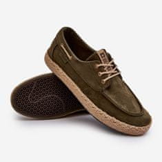 Big Star Pánské šněrovací espadrilky Khaki velikost 45