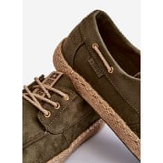 Big Star Pánské šněrovací espadrilky Khaki velikost 45