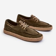 Big Star Pánské šněrovací espadrilky Khaki velikost 41