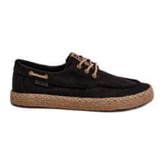 Big Star Pánské šněrovací espadrilky Black velikost 41