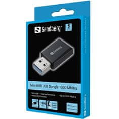 Sandberg Wi-Fi adaptér Mini Wifi Dongle 1300 Mbit/ s