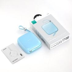 Joyroom Jelly Series JR-L002 powerbanka 10000mAh 22,5W se zabudovaným kabelem USB-C Modrá