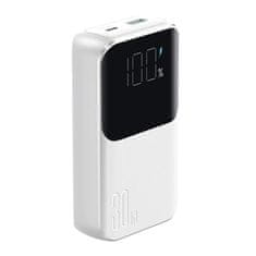 Joyroom JR-PBC06 minipowerbanka 30W 10000mAh se zabudovanými kabely USB-C a Lightning Bílá