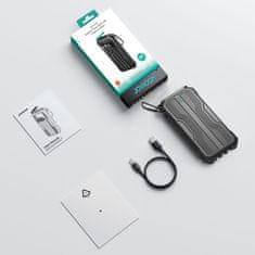 Joyroom JR-L016 powerbanka 10000mAh se zabudovanými kabely USB-C/micro USB/ Lightning Černá