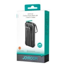 Joyroom JR-L016 powerbanka 10000mAh se zabudovanými kabely USB-C/micro USB/ Lightning Černá