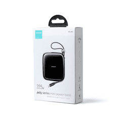 Joyroom Jelly Series JR-L002 powerbanka 10000mAh 22,5W se zabudovaným kabelem USB-C Černá