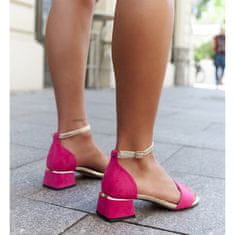 Tmavě růžové sandály s koženou stélkou velikost 39