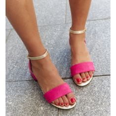 Tmavě růžové sandály s koženou stélkou velikost 39
