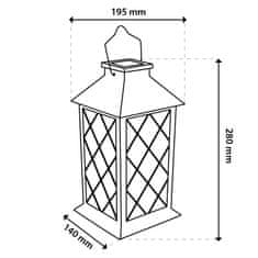 LUMILED 2x Solární zahradní lampa LED stojací závěsná patina LIRIO 28cm