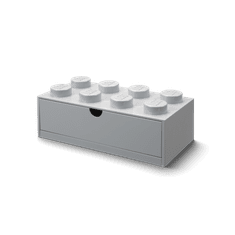 LEGO Storage stolní box 8 se zásuvkou - šedá