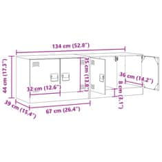 Vidaxl TV skříňky 2 ks černé 67 x 39 x 44 cm ocel