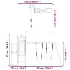 Vidaxl Dětské hřiště na zahradu impregnované borové dřevo