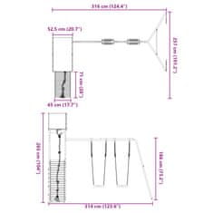 Vidaxl Dětské hřiště na zahradu masivní dřevo douglasky