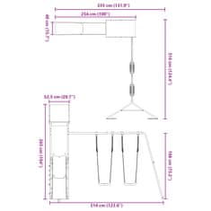 Vidaxl Dětské hřiště na zahradu impregnované borové dřevo
