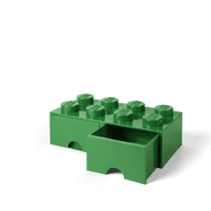 LEGO Storage úložný box 8 s šuplíky - tmavě zelená