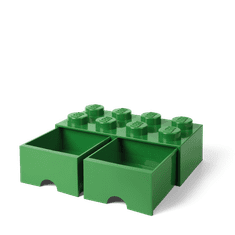 LEGO Storage úložný box 8 s šuplíky - tmavě zelená