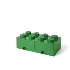 LEGO Storage úložný box 8 s šuplíky - tmavě zelená