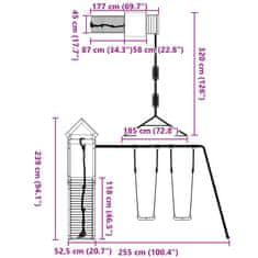 Vidaxl Dětské hřiště na zahradu impregnované borové dřevo