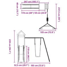 Vidaxl Dětské hřiště na zahradu masivní dřevo douglasky