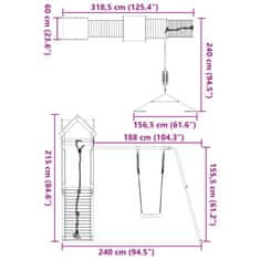 Vidaxl Dětské hřiště na zahradu impregnované borové dřevo