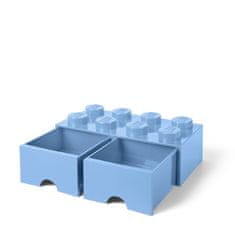 LEGO Storage úložný box 8 s šuplíky - světle modrá