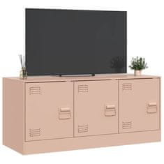 Vidaxl TV skříňka růžová 99 x 39 x 44 cm ocel