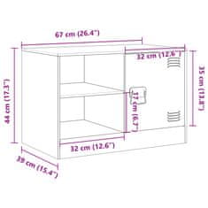 Vidaxl TV skříňky 2 ks černé 67 x 39 x 44 cm ocel