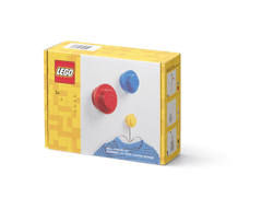 LEGO Storage věšák na zeď, 3 ks - žlutá, modrá, červená