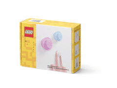 LEGO Storage věšák na zeď, 3 ks - bílá, světle modrá, růžová