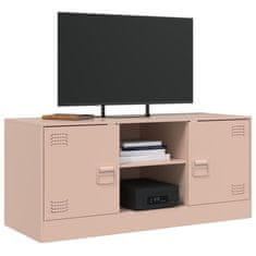 Vidaxl TV skříňka růžová 99 x 39 x 44 cm ocel