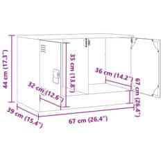 Vidaxl TV skříňka hořčicově žlutá 67 x 39 x 44 cm ocel