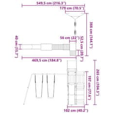 Vidaxl Dětské hřiště na zahradu masivní dřevo douglasky